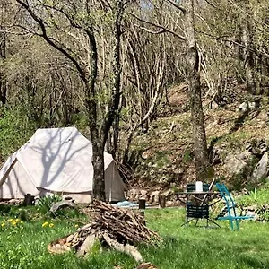Grande Tente Tipi En Pleine Foret , Burzet France